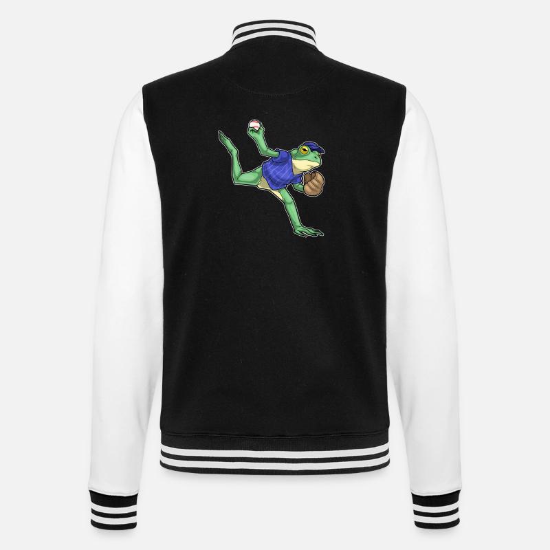 Frog Baseball Gant de baseball - Veste Teddy - noir/blanc