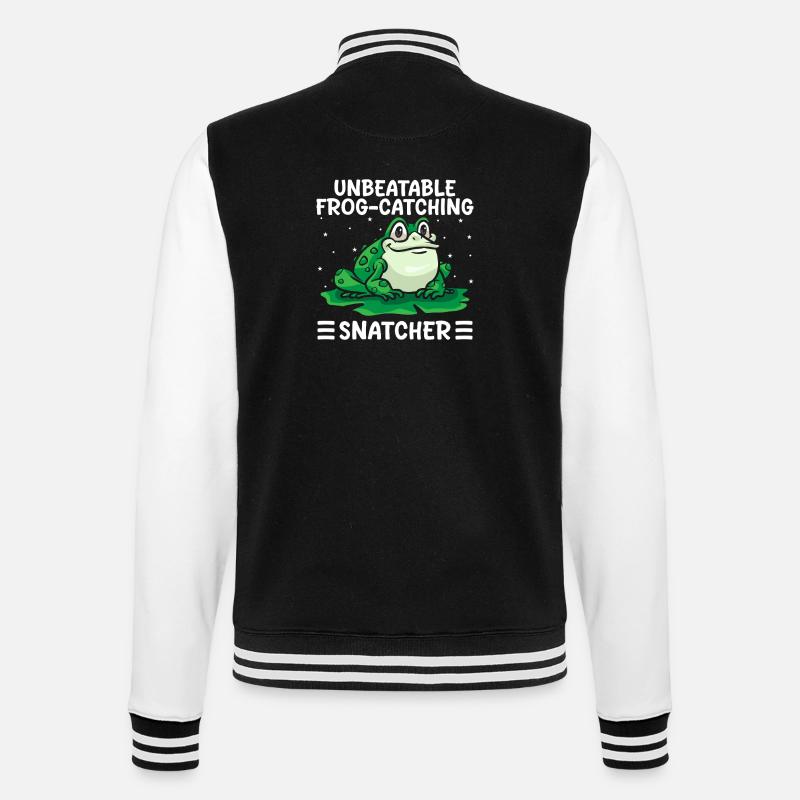 Frog Catcher Unbeatable Frog-Catching Snatcher - College Sweat Jacket - black/white