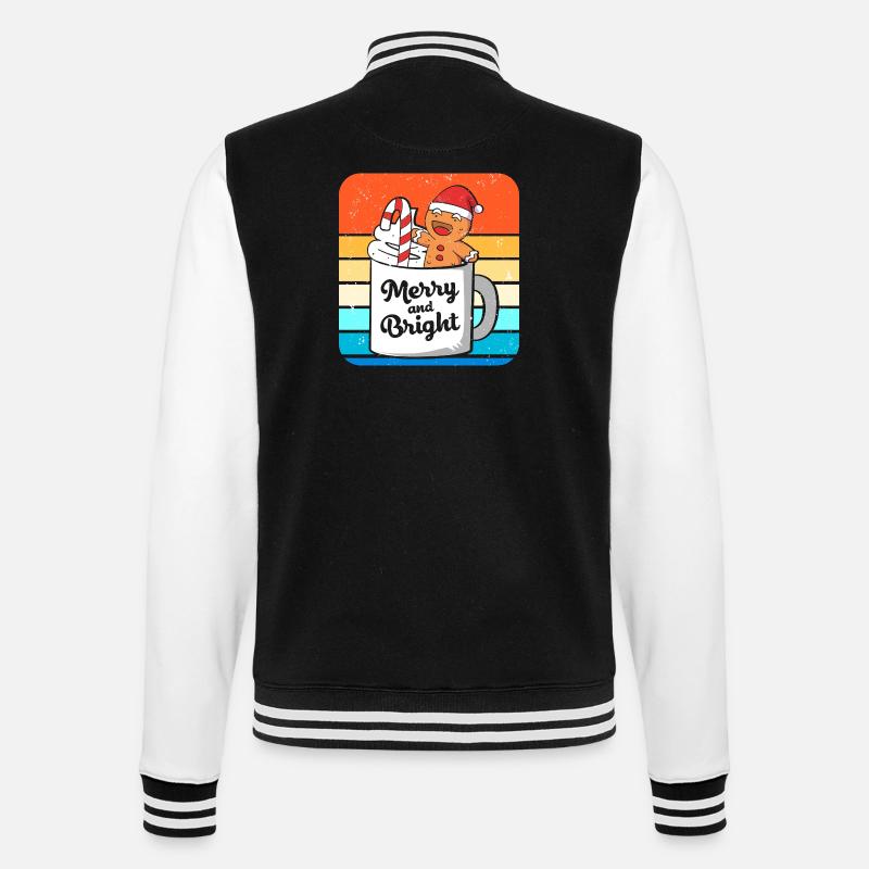 Gingerbread Christmas Gingerbread Man Gingerbread - College Sweat Jacket - black/white