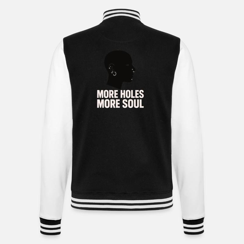 Piercing Addict Body Mod Enthusiast - College Sweat Jacket - black/white