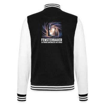 Window Manufacturer - College Sweat Jacket - black/white - Back - Marisol (170cm)
