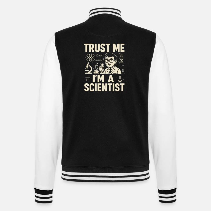 Trust me, I'm a scientist - College Sweat Jacket - black/white