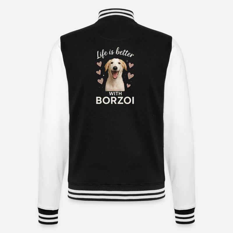 Barzoï - Veste Teddy - noir/blanc