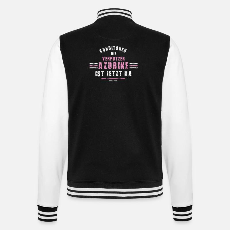 Confectioner Trainee Training Apprenticeship Confectioner - College Sweat Jacket - black/white