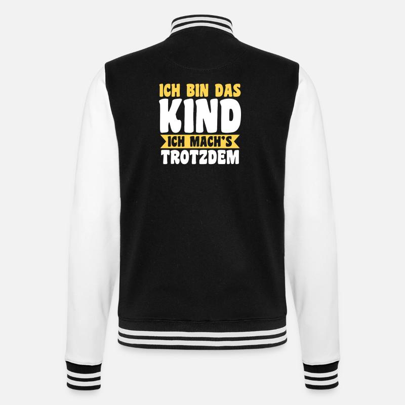 Mutter Team Mama - College-Sweatjacke - Schwarz/Weiß