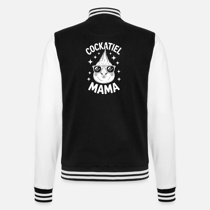 calopsitte disant maman calopsitte cadeau - Veste Teddy - noir/blanc