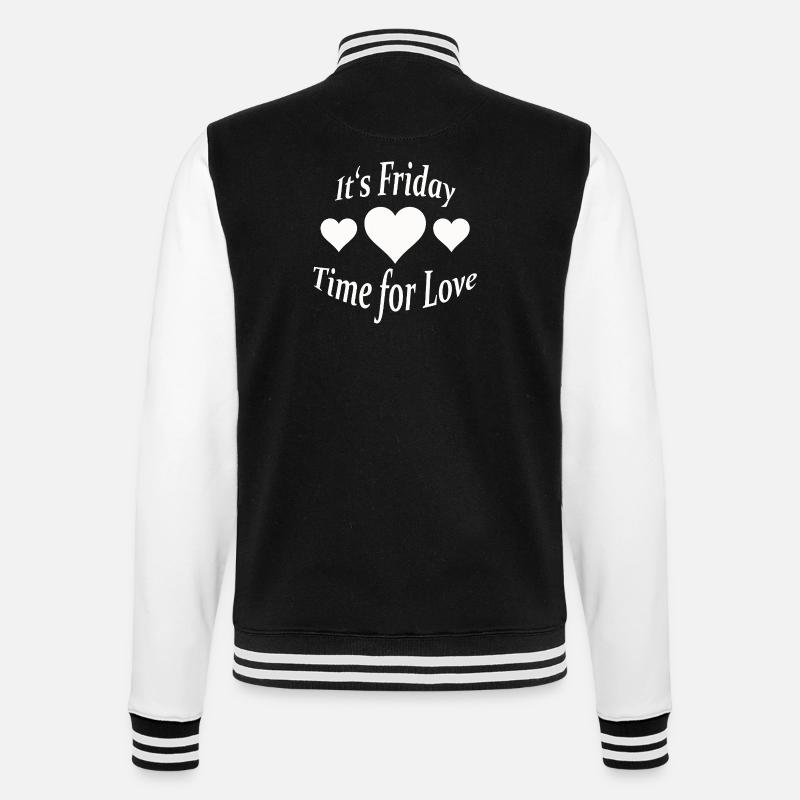 IT'S FRIDAY - College-Sweatjacke - Schwarz/Weiß