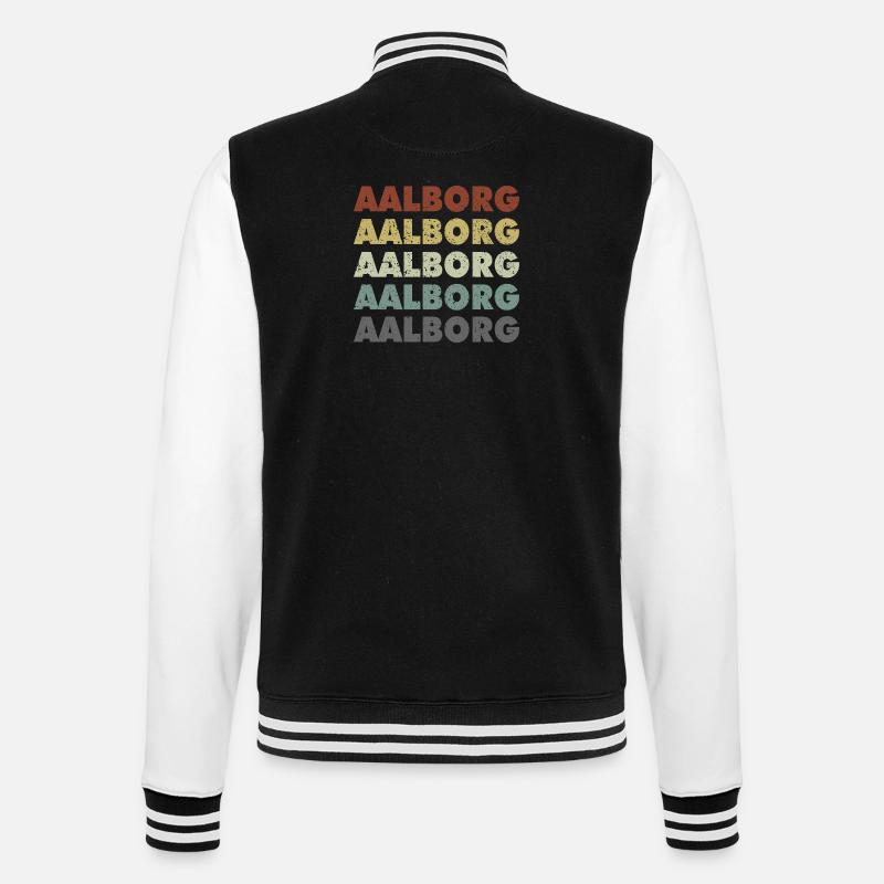 Aalborg - Denmark - Denmark - Scandinavia - College Sweat Jacket - black/white