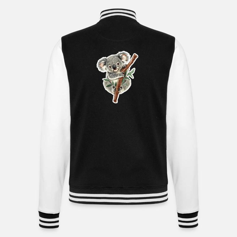 Koala - College-Sweatjacke - Schwarz/Weiß