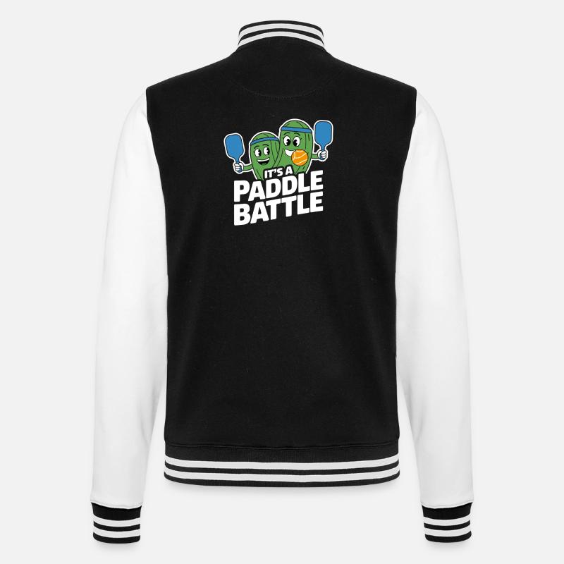 Paddleball Pickleball Geschenk Paddle Battle - College-Sweatjacke - Schwarz/Weiß