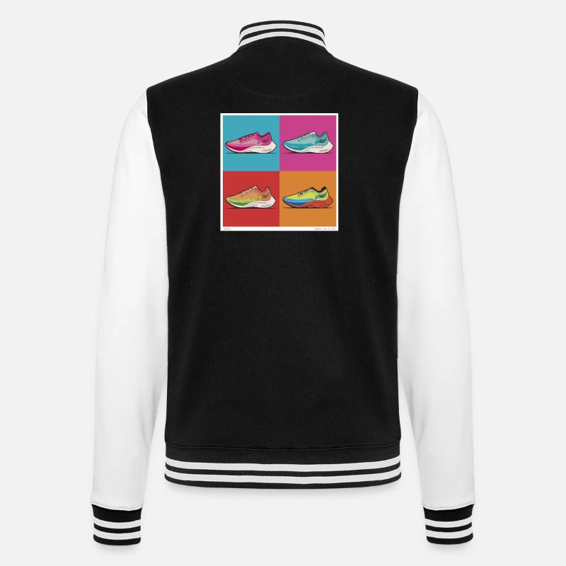Pop Art Trainer - College-Sweatjacke - Schwarz/Weiß