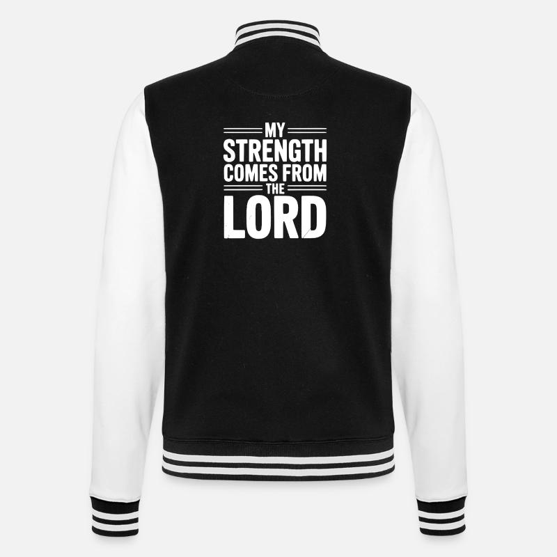 Ma force du Seigneur - Veste Teddy - noir/blanc