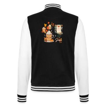 Pumpkin Spice Season - College Sweat Jacket - black/white - Back - Marisol (170cm)
