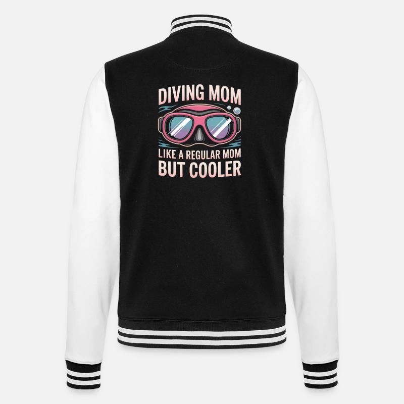 Plongée Dire Maman Drôle Plongée Cadeau - Veste Teddy - noir/blanc