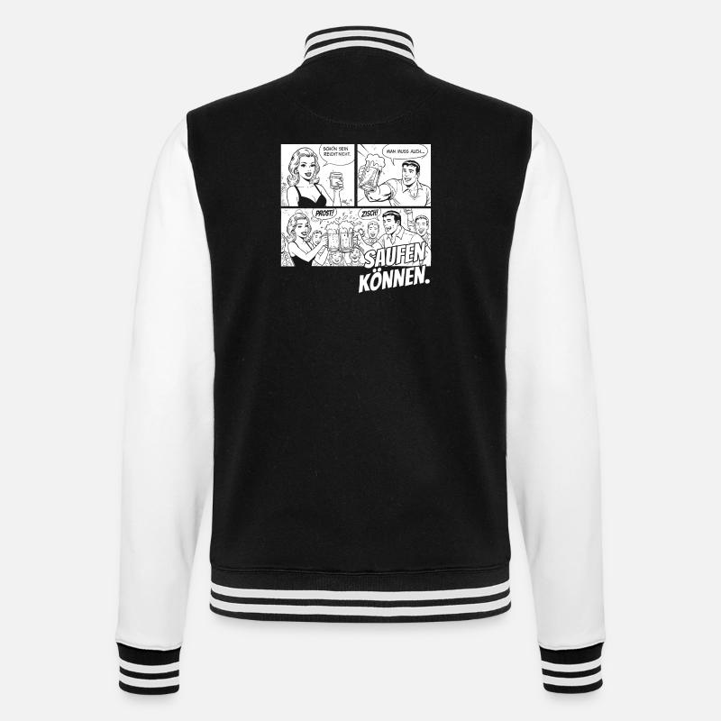 Schön sein reicht nicht Comic Retro - College-Sweatjacke - Schwarz/Weiß