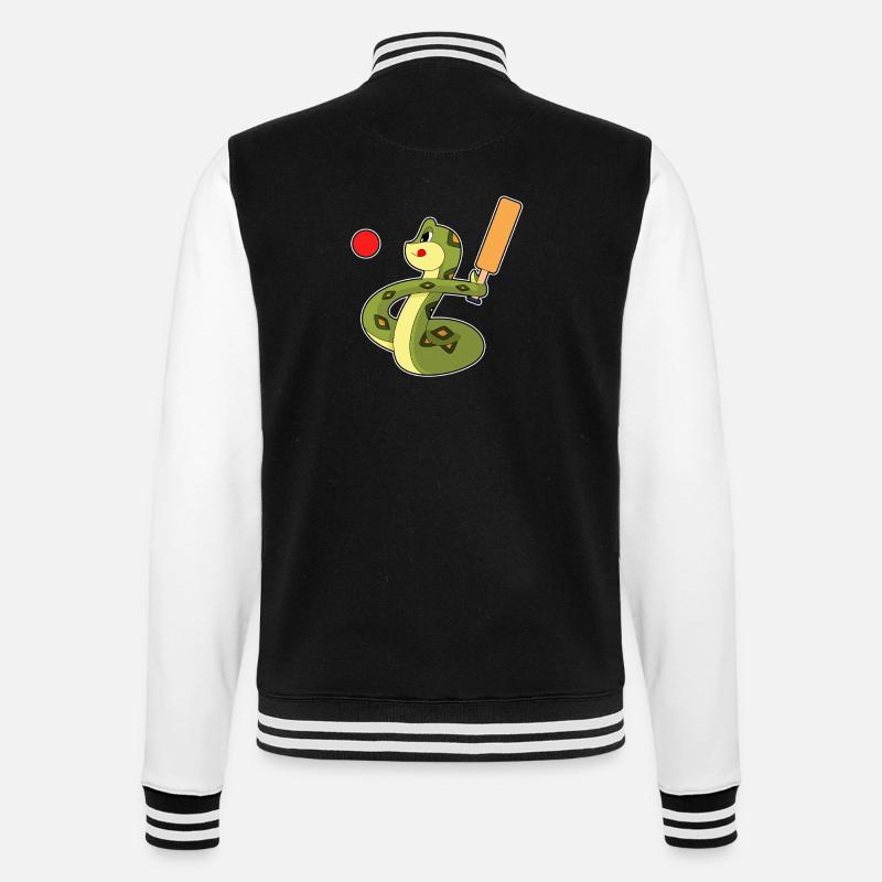 Snake Cricket Cricket Bat - College Sweat Jacket - black/white
