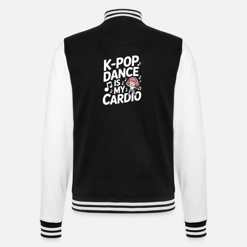 K-Pop Dance Funny Korea - College Sweat Jacket - black/white