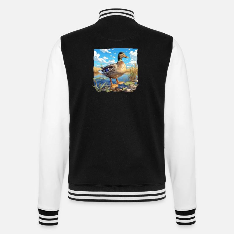 Ducks Duck - College Sweat Jacket - black/white