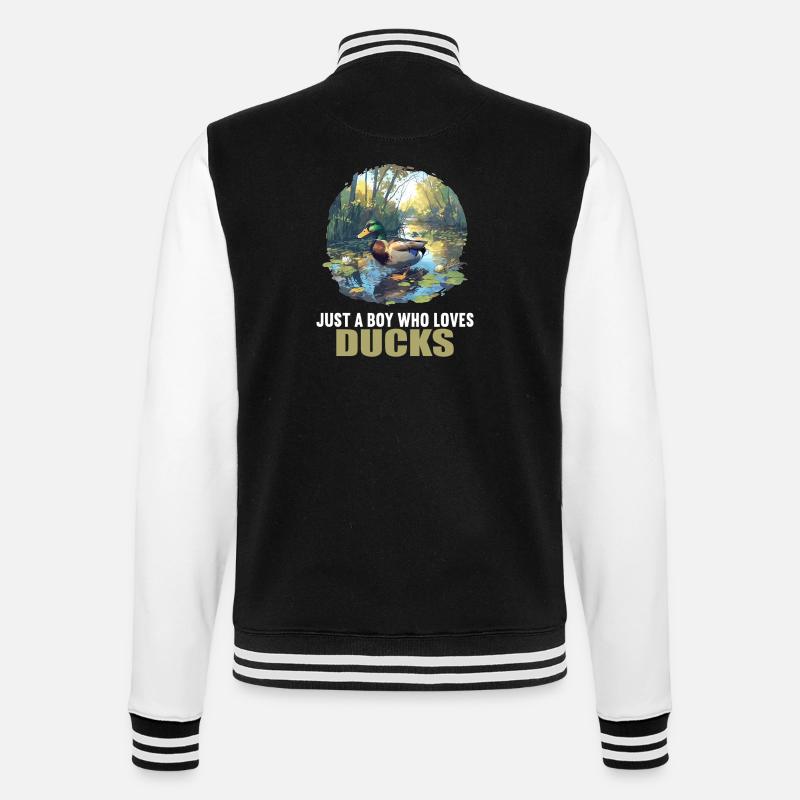 Enten Ente - College-Sweatjacke - Schwarz/Weiß