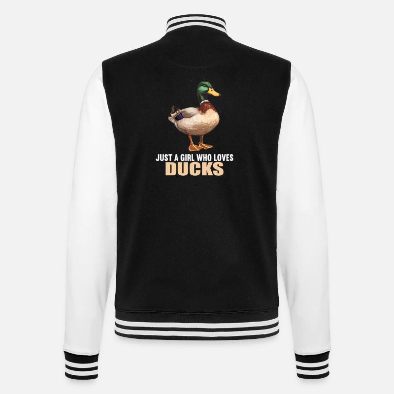 Ducks Duck - College Sweat Jacket - black/white