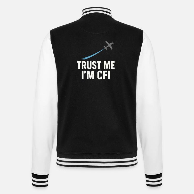 Fluglehrer Cfi Pilot Luftfahrtlehrer - College-Sweatjacke - Schwarz/Weiß