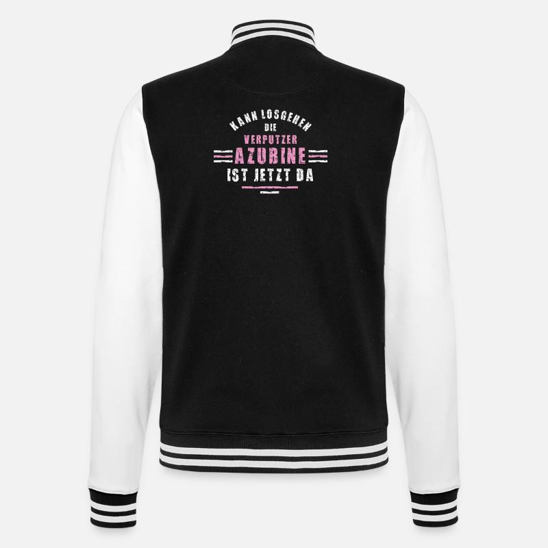 Plasterer Trainee Training Apprenticeship Plasterer - College Sweat Jacket - black/white