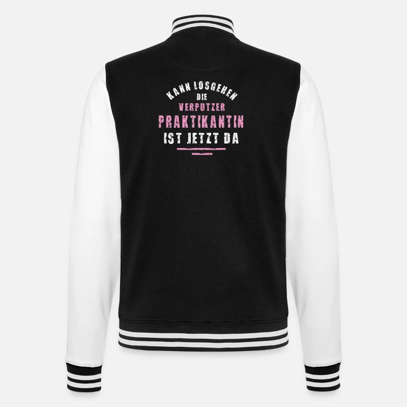 Plasterer Intern Thank You Internship Plastering - College Sweat Jacket - black/white