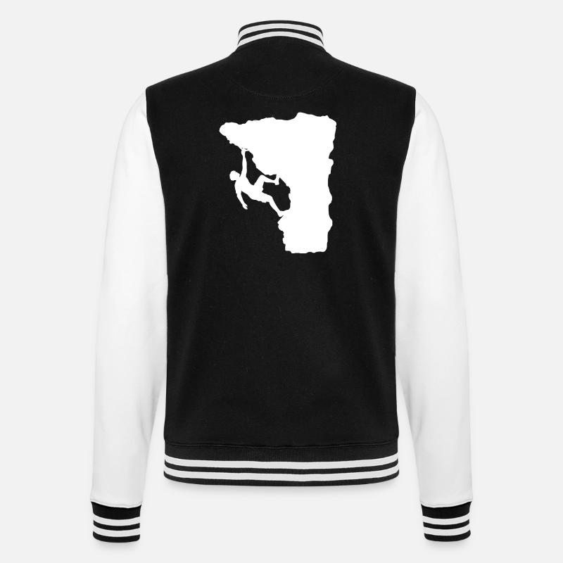 Climber on the ledge - College Sweat Jacket - black/white