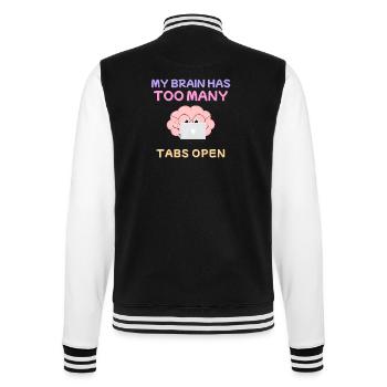 Mon cerveau a trop d’onglets Open Design - Veste Teddy - noir/blanc - Dos - Marisol (170cm)