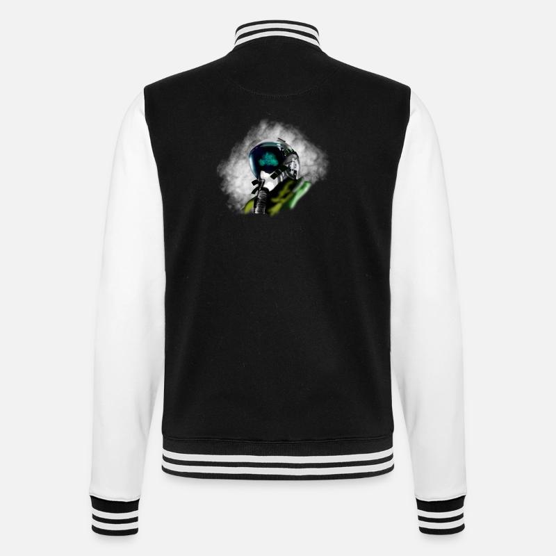 Jet Pilot - College-Sweatjacke - Schwarz/Weiß
