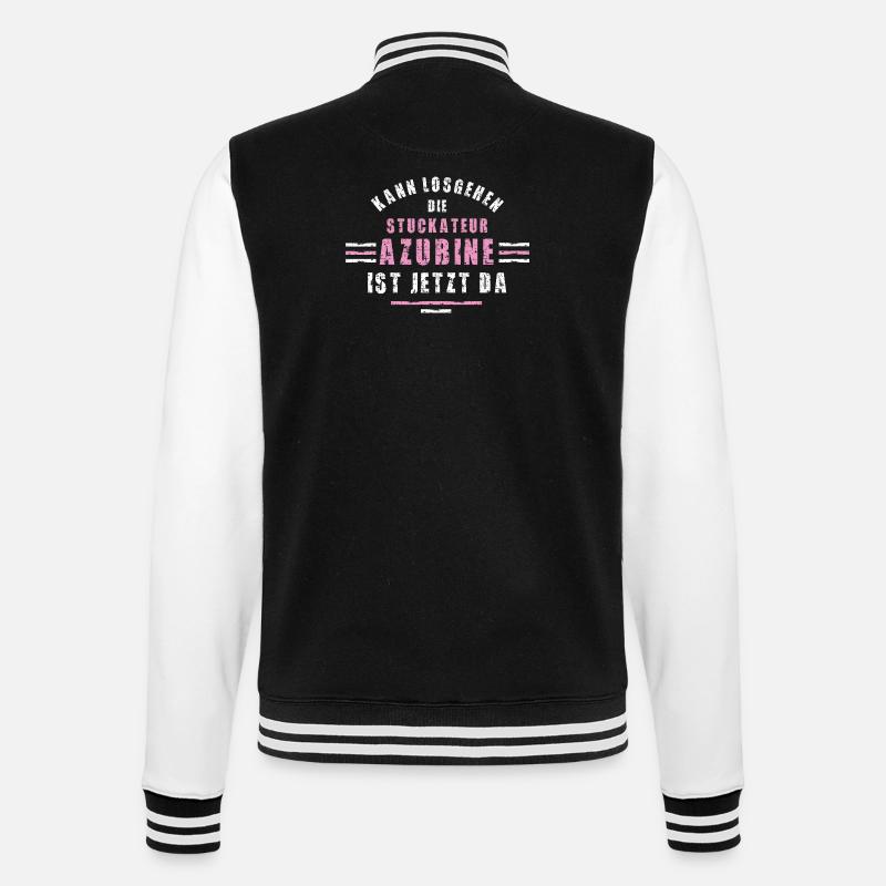 Plasterer apprentice training apprenticeship plasterer - College Sweat Jacket - black/white