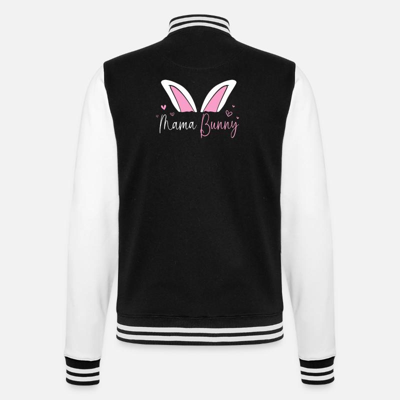 Werdende Mutter Ostern Gender Reveal - College-Sweatjacke - Schwarz/Weiß