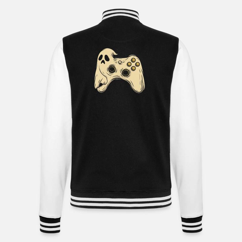 Ghost Pad Retro Arcade - College Sweat Jacket - black/white