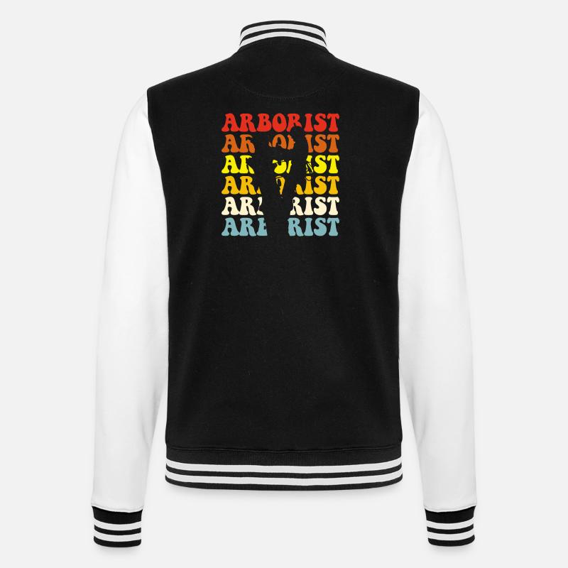 Baumpfleger Holzarbeiter Waldarbeiter Geschenk - College-Sweatjacke - Schwarz/Weiß