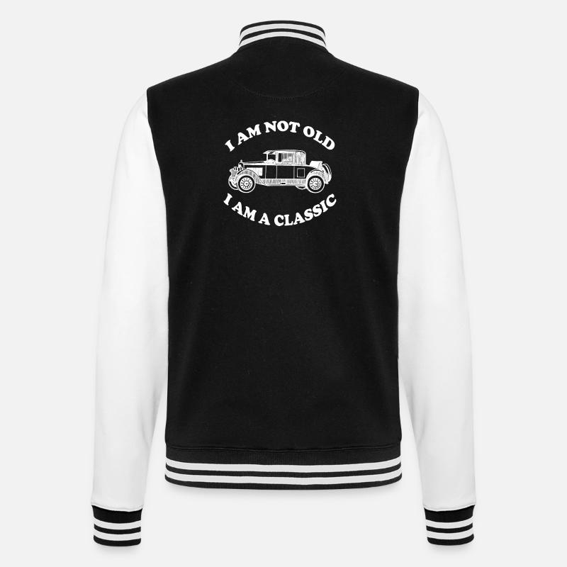 CLASSIC - College-Sweatjacke - Schwarz/Weiß
