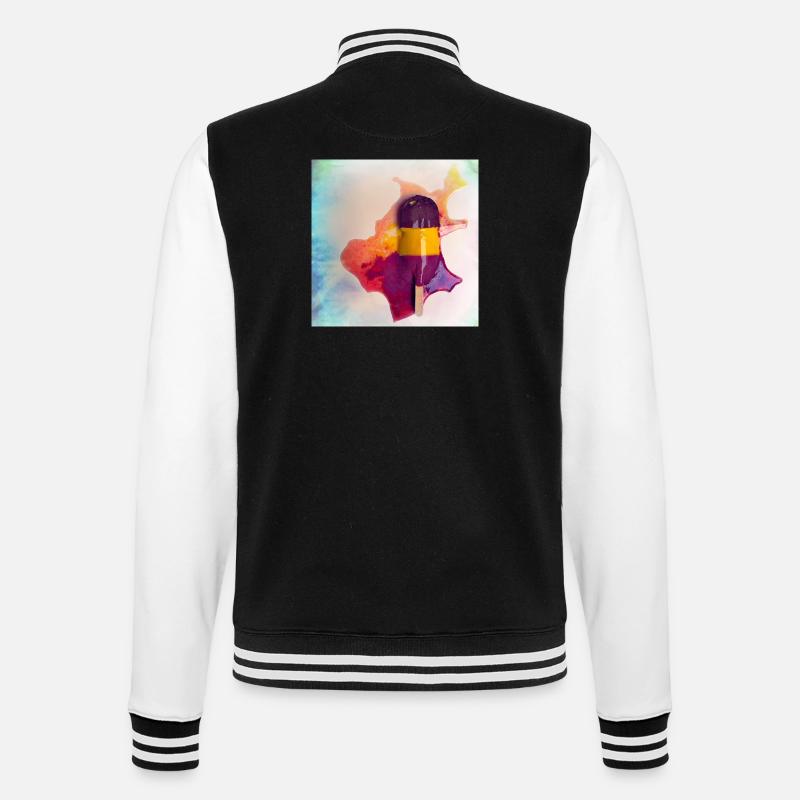 Popsicle - College-Sweatjacke - Schwarz/Weiß