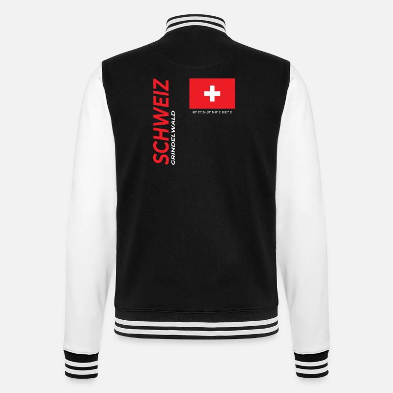 Grindelwald - College Sweat Jacket - black/white