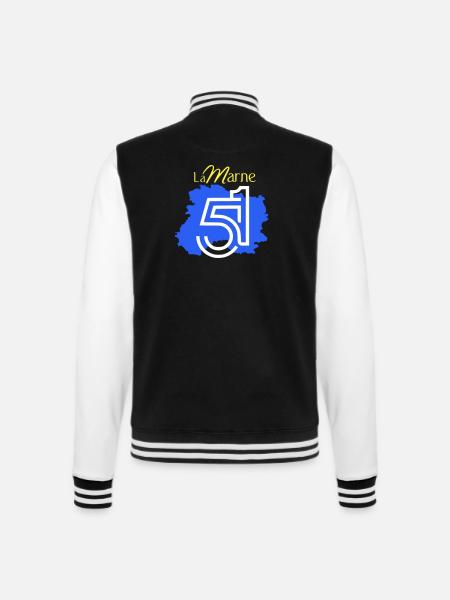 The Marne 51 - College Sweat Jacket - black/white