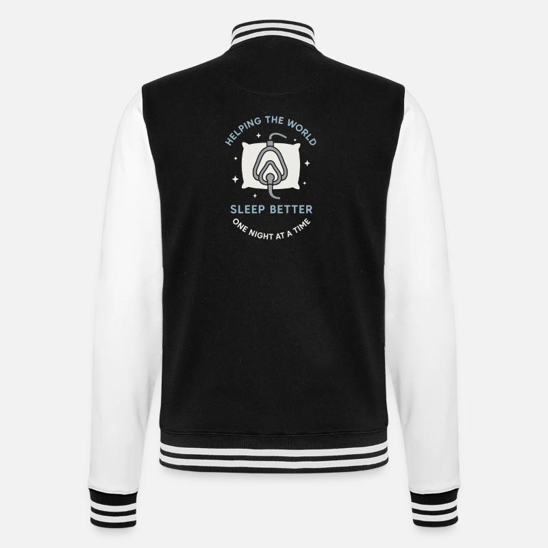 Sleep Technologist Polysomnographic Tech Rpsgt - College Sweat Jacket - black/white