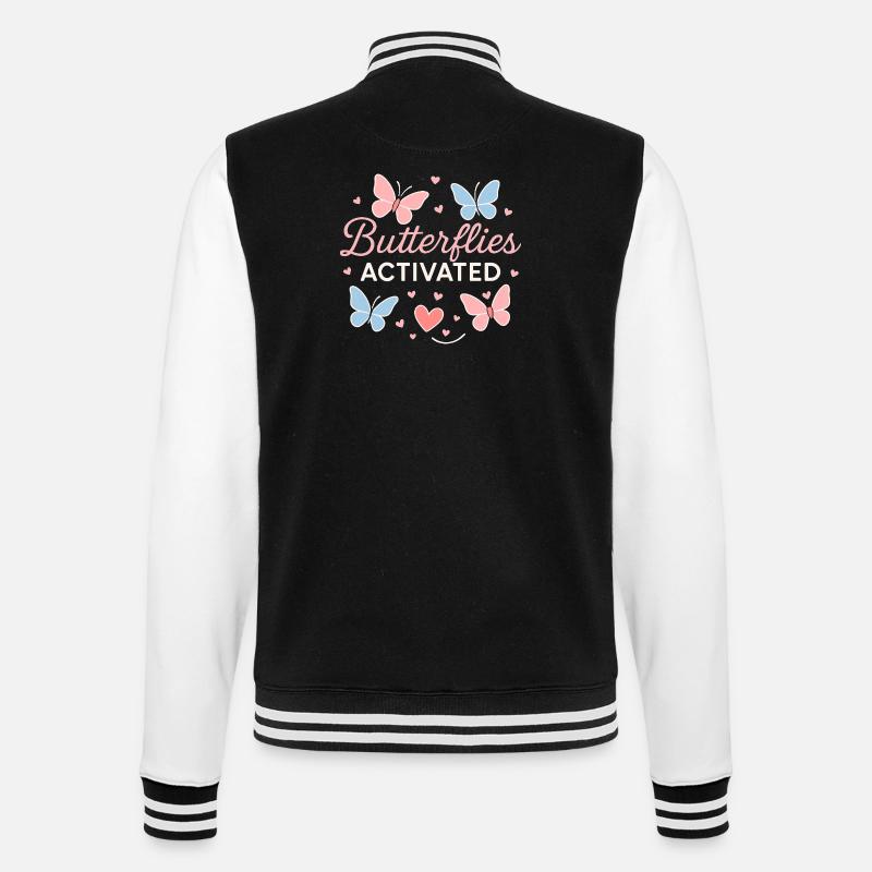 Papillons Activé Love Design - Veste Teddy - noir/blanc