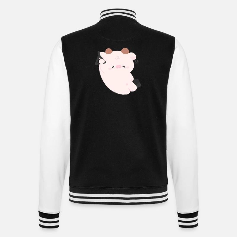 Trajet de la vache fatiguée - Veste Teddy - noir/blanc