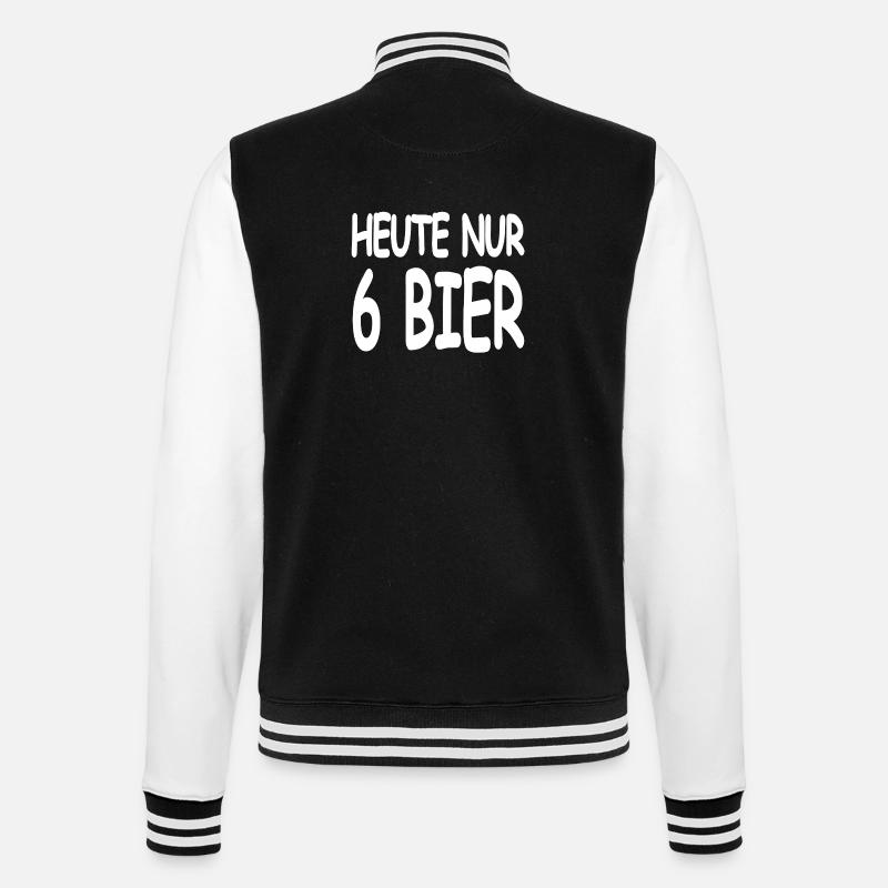 Bier - College-Sweatjacke - Schwarz/Weiß