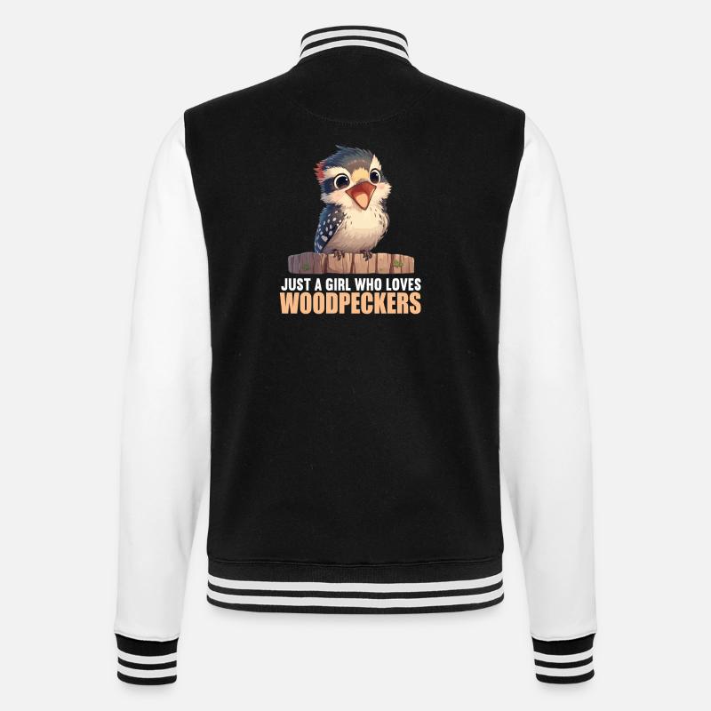 Spechte Specht - College-Sweatjacke - Schwarz/Weiß