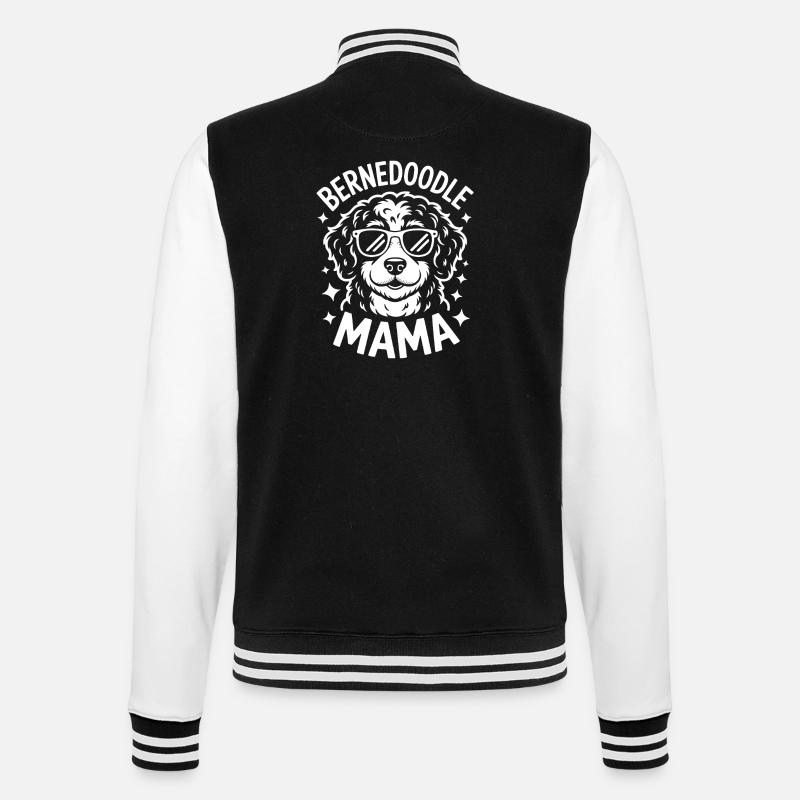 Bernedoodle Spruch Mama Witz Bernedoodle Geschenk - College-Sweatjacke - Schwarz/Weiß