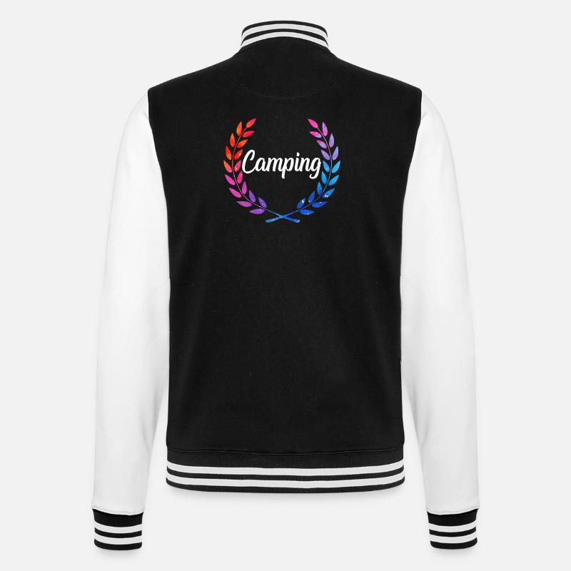 Camping Farblaurel Script - College-Sweatjacke - Schwarz/Weiß