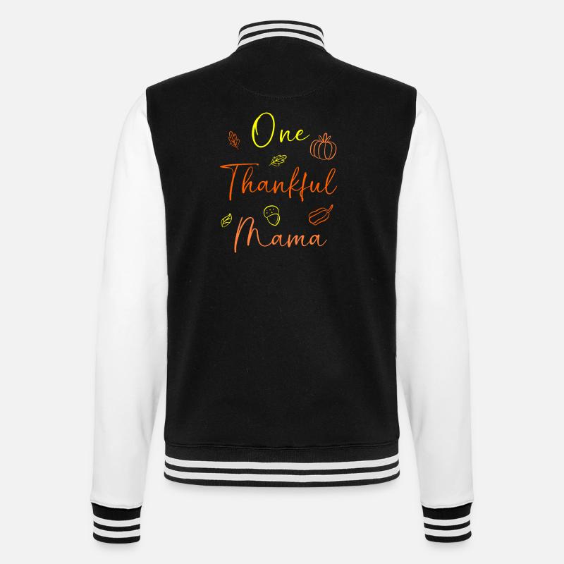 Thanksgiving Mama Mutter Oma Großmutter - College-Sweatjacke - Schwarz/Weiß