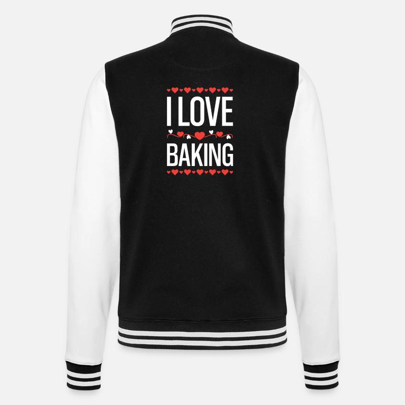 J’adore cuisiner des cœurs - Veste Teddy - noir/blanc