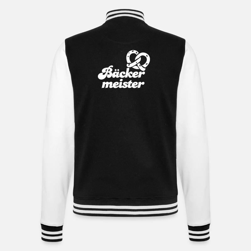 Master baker - College Sweat Jacket - black/white