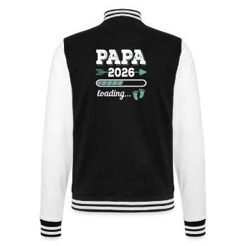 Papa 2026 Loading Idée cadeau futur papa - Veste Teddy - noir/blanc - Dos - Marisol (170cm)