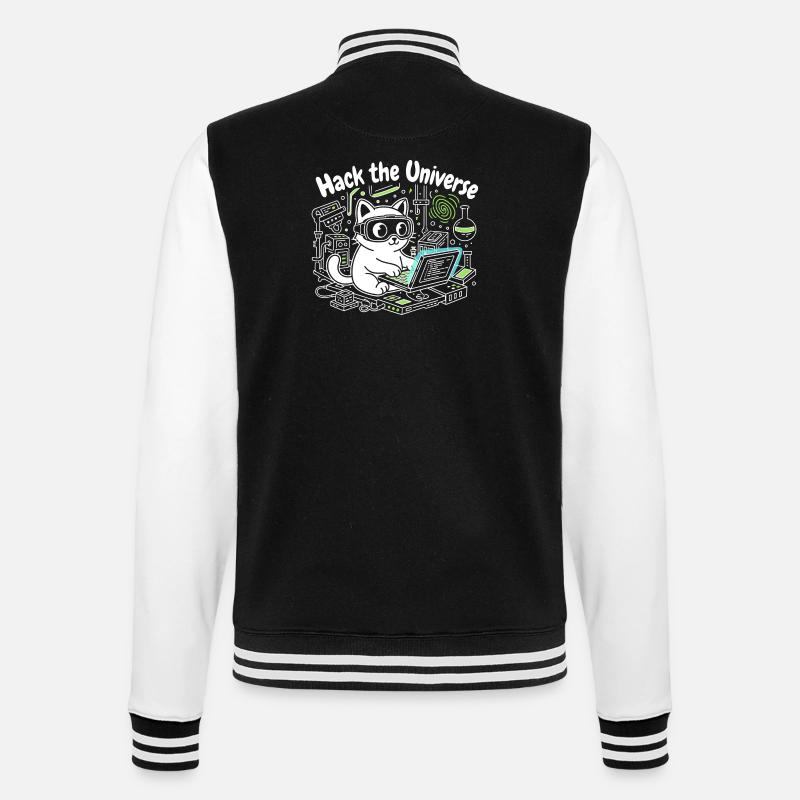 L’univers du crack KatzHacker - Veste Teddy - noir/blanc